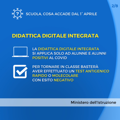 Misure da applicare in ambito scolastico in presenza di casi di positività al Covid-19